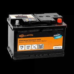 Gallagher Accu 12V/75Ah Premium Turbo AGM - 278x175x190