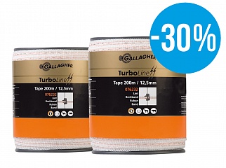 Gallagher Duopack Turboline Lint 12.5mm Wit 2x 200m