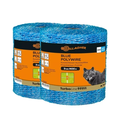 Gallagher Duopack TurboLine kunststofdraad blauw 2x400m
