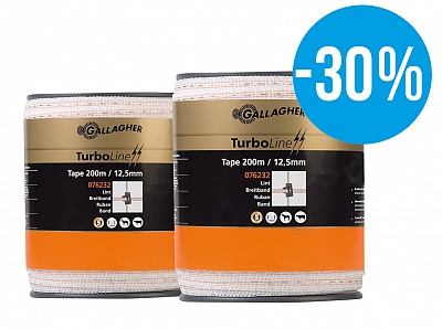 Gallagher Duopack TurboLine lint 12,5mm wit 2x200m 