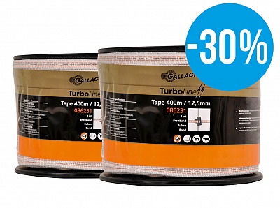 Gallagher Duopack TurboLine lint 12,5mm wit 2x400m 