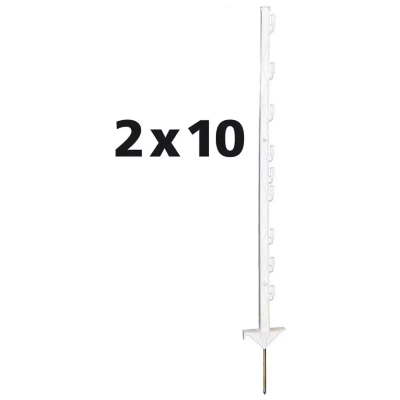 Gallagher Duopack Vario paal wit 1,00m (2x10)