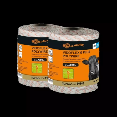 Gallagher Duopack Vidoflex 9 TurboLine Plus wit 2x200m
