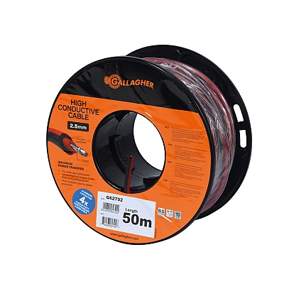 Gallagher Grondkabel XL Rood 2,5mm 50m